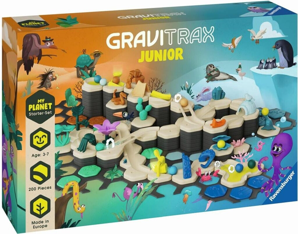 Circuito de canicas Ravensburger GraviTrax Junior Starter-Set XXL Planet