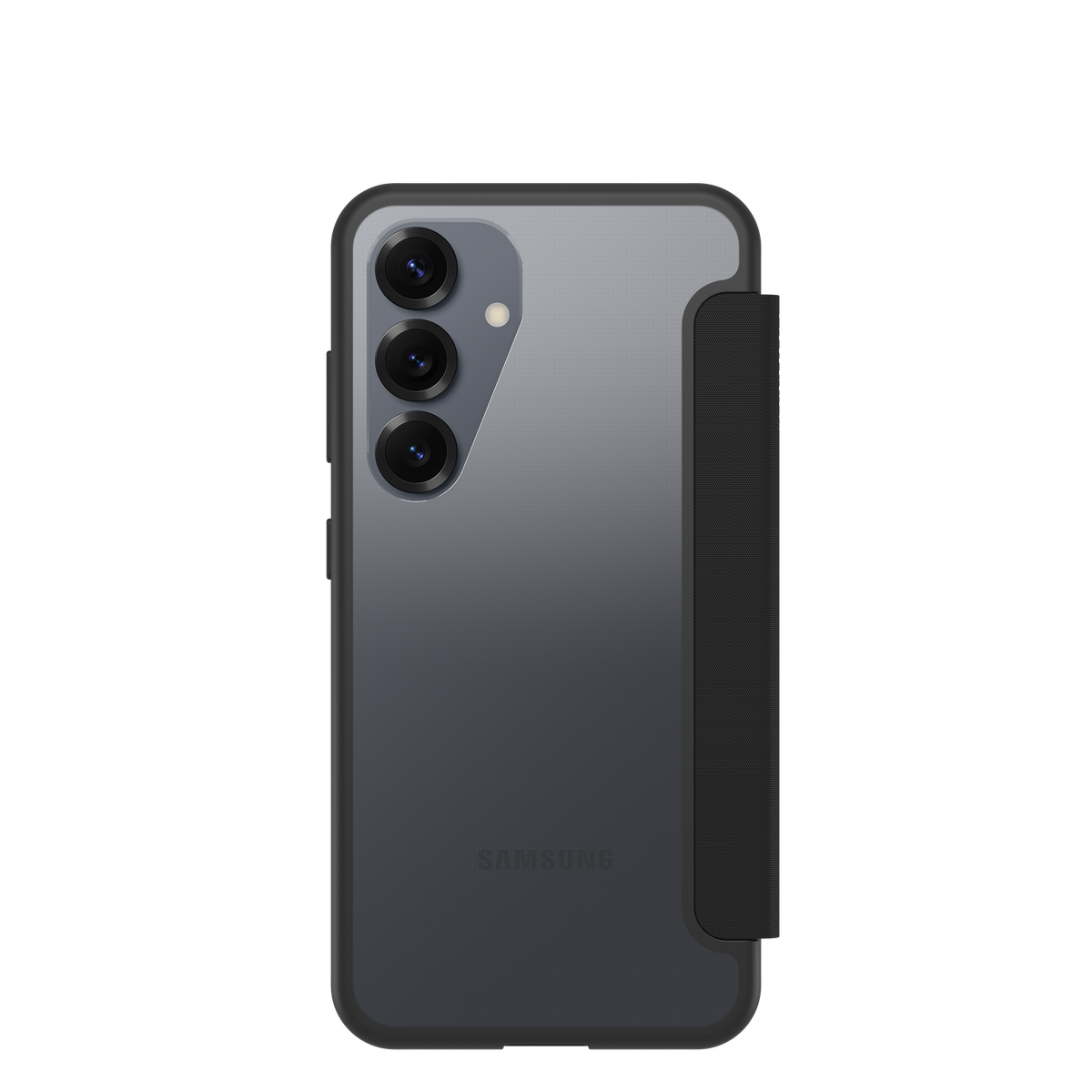 OtterBox React Folio Samsung Galaxy S25 Black Crystal - transparente/negro