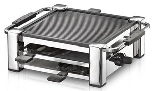 Rommelsbacher RCC 1000 parrilla raclette 4 persona 1000W Negro Cromo (2)