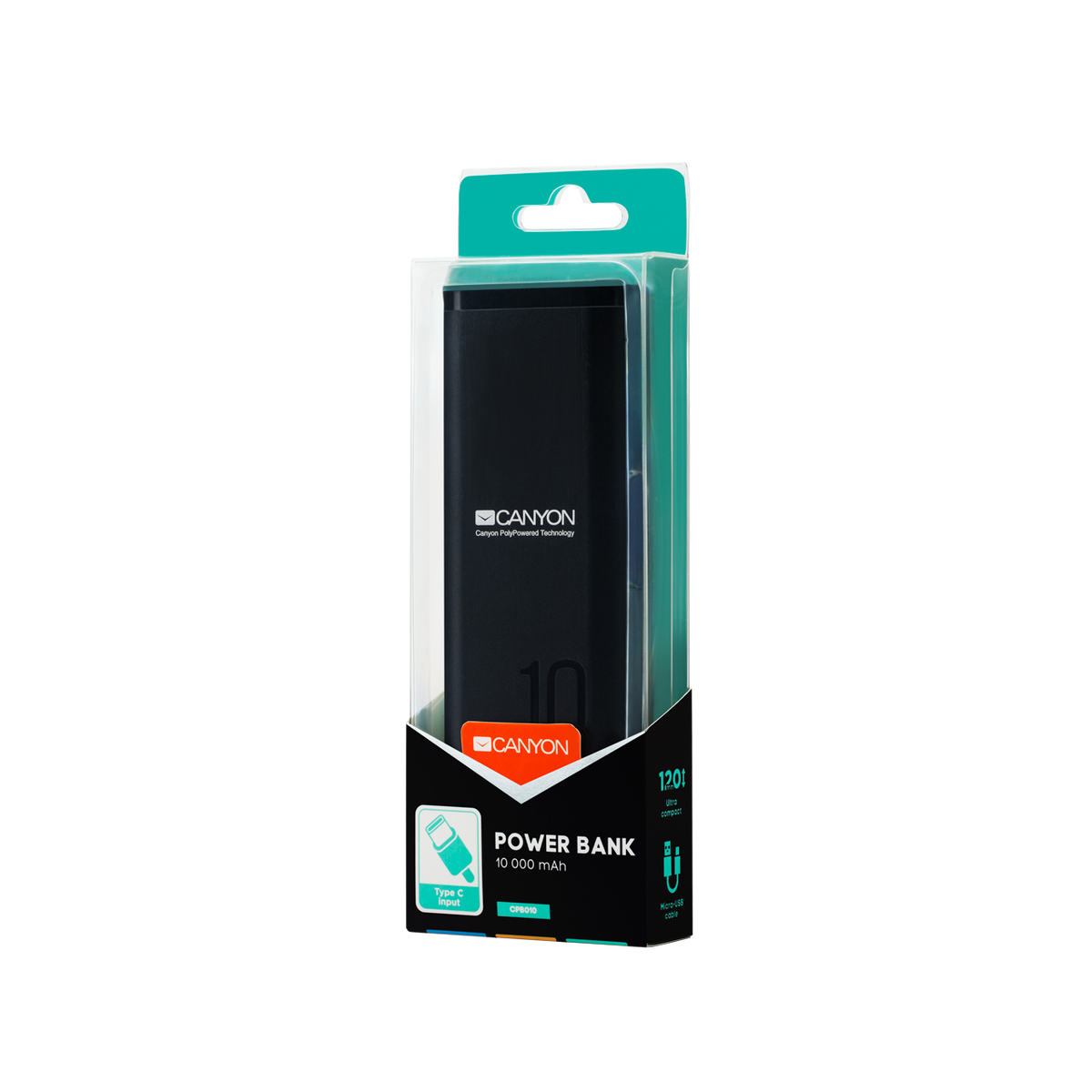 Canyon CNE-CPB010B batería externa Polímero de litio 10000 mAh Negro (4)