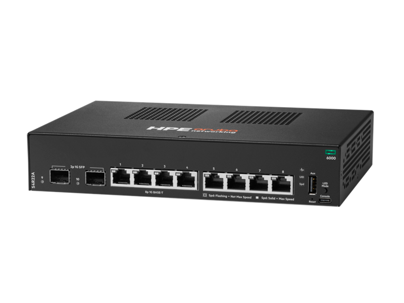Hpe Aruba Networking Cx 6000 Conmutador 8 Puertos 10M/100M/1g 2 (2)