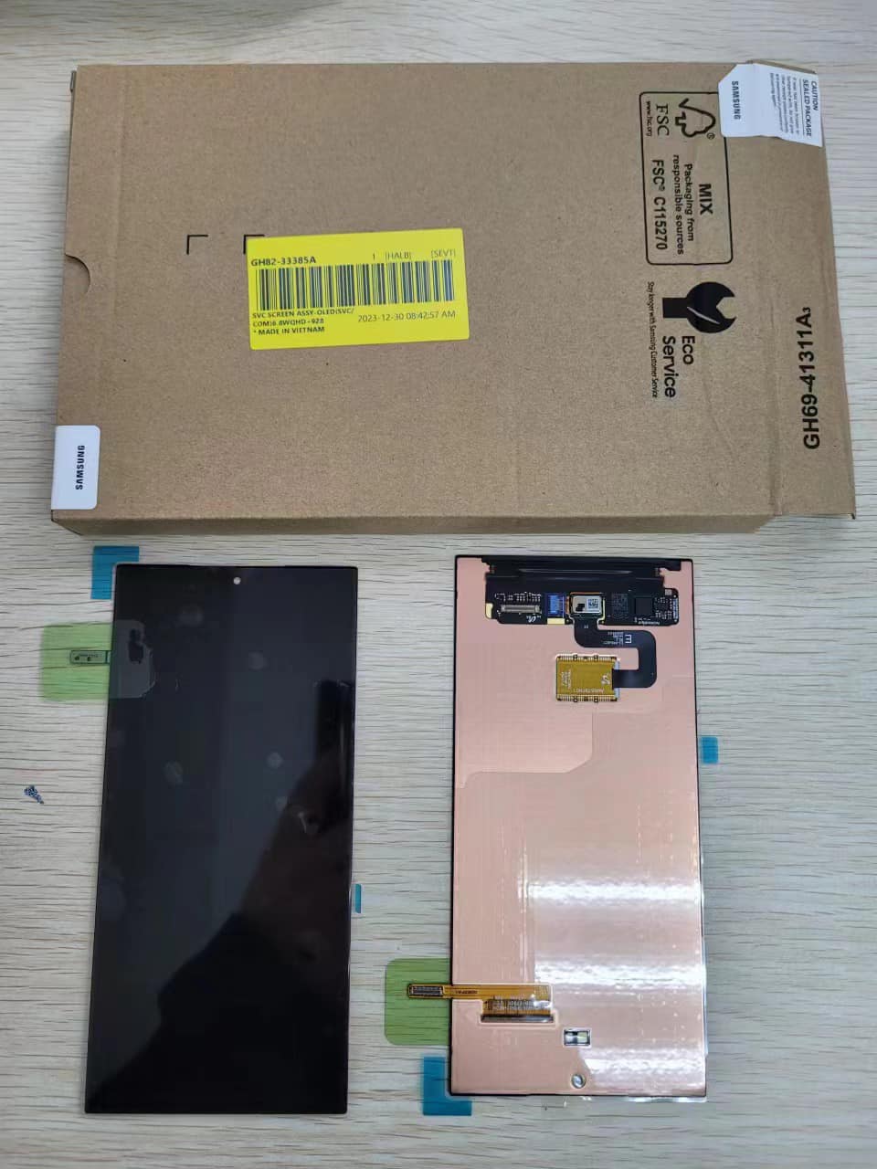 Pantalla AMOLED sin chasis recambio Samsung Galaxy S24 Ultra GH82-33385A