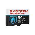 SanDisk Security Cam UHS-I 64GB MicroSD 100MB/s(R) / 40MB/s(W)