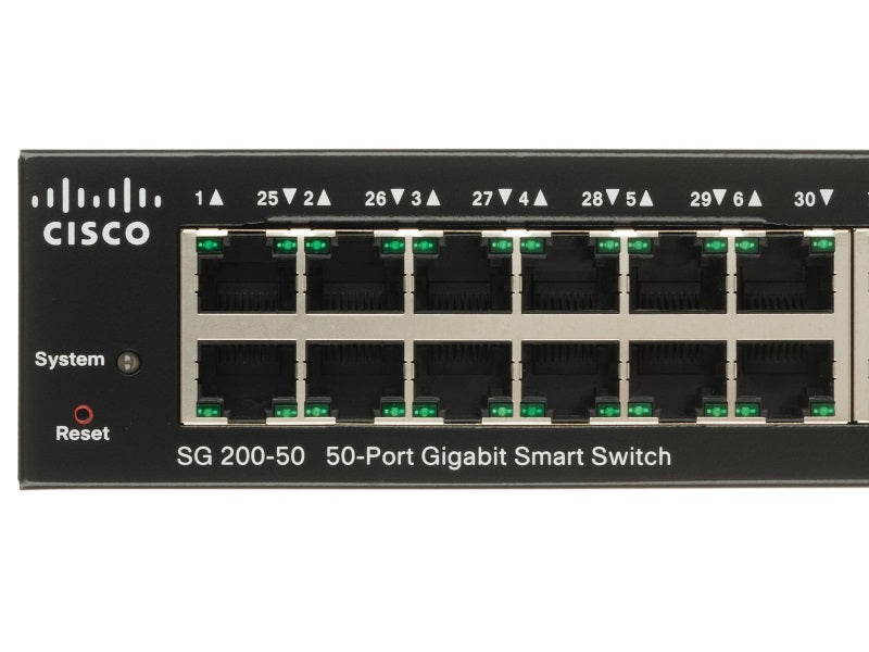 Cisco SG200-50 Gigabit de 50 puertos SG200-50-RFB – Reacondicionado