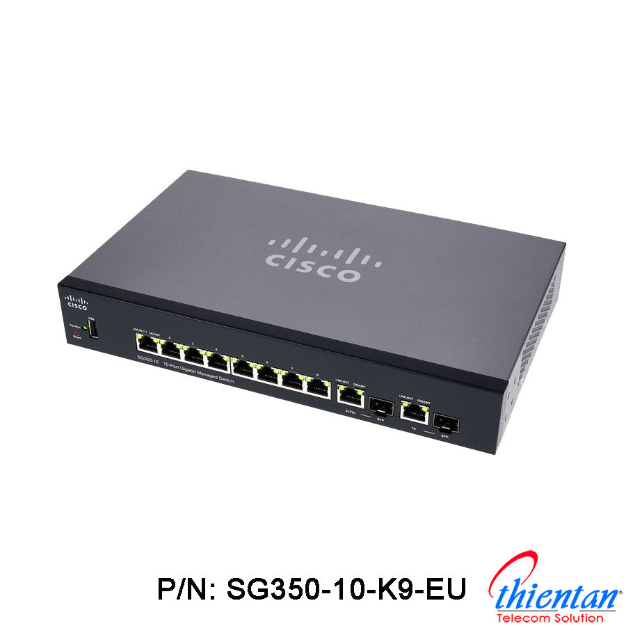 Cisco SG350-10 Gigabit de 10 puertos SG350-10-K9-EU-RFB – Reacondicionado (2)