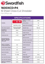 Swordfish 1600XCD Cross Cut Shredder (3)