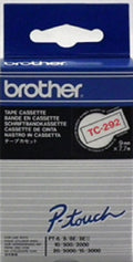 Brother TC292 Blanco rojo Rollo 1 uds cinta