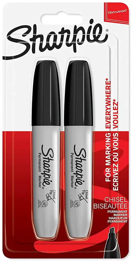 Sharpie rotulador permanente negro - paquete de 2 - 1986195