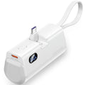 Powerbank 4800mAh Vention FHQW0/ 22.5W/ Blanca/ Incluye Cable USB Tipo-C y Lightning